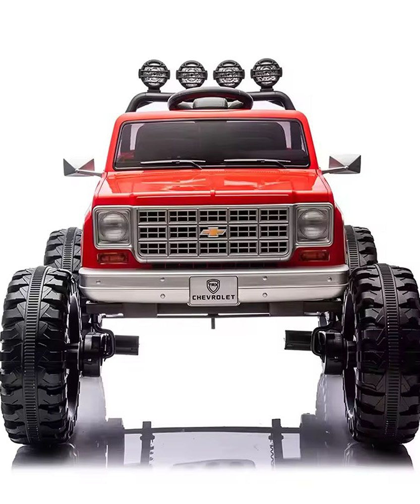 Chevrolet Cheyenne 24V 4 Motor Ride-On Pickup Truck for Kids, 3+ Years, 2 Seater, Parental Remote, LED Lights, Music Player, Storage Basket