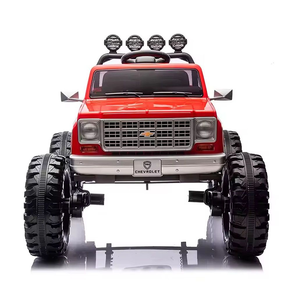 Chevrolet Cheyenne 24V 4 Motor Ride-On Pickup Truck for Kids, 3+ Years, 2 Seater, Parental Remote, LED Lights, Music Player, Storage Basket