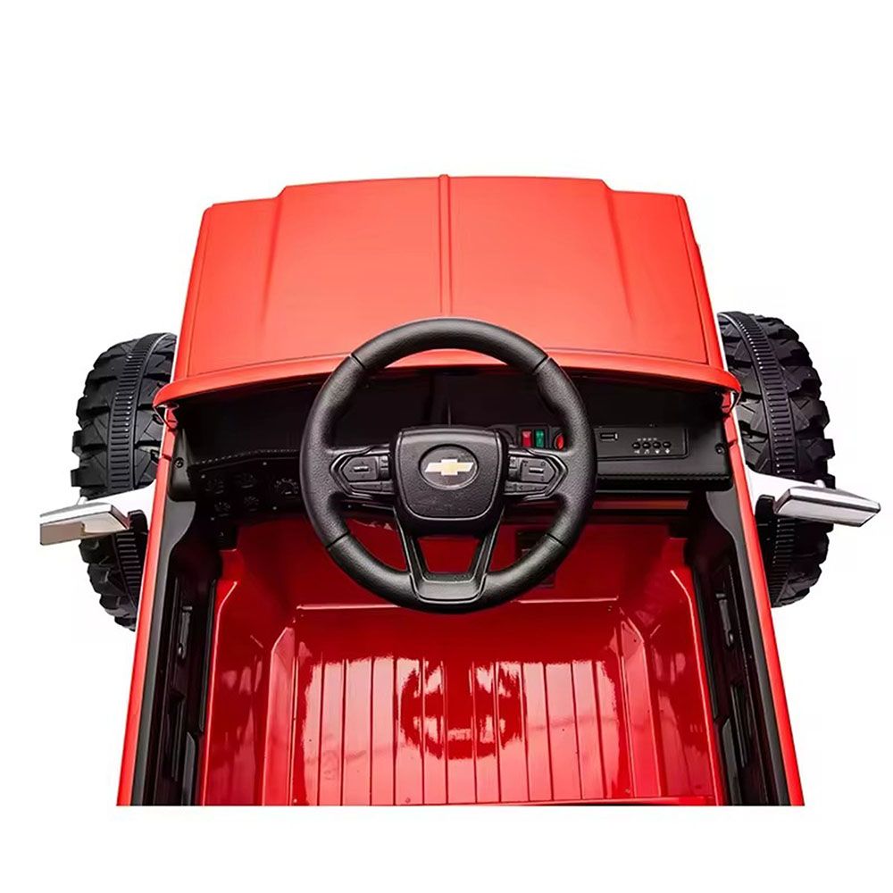 Chevrolet Cheyenne 24V 4 Motor Ride-On Pickup Truck for Kids, 3+ Years, 2 Seater, Parental Remote, LED Lights, Music Player, Storage Basket