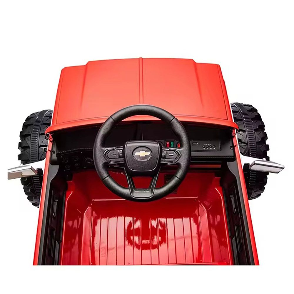 Chevrolet Cheyenne 24V 4 Motor Ride-On Pickup Truck for Kids, 3+ Years, 2 Seater, Parental Remote, LED Lights, Music Player, Storage Basket