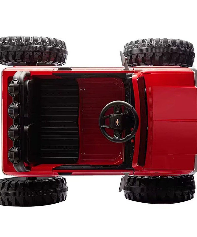 Chevrolet Cheyenne 24V 4 Motor Ride-On Pickup Truck for Kids, 3+ Years, 2 Seater, Parental Remote, LED Lights, Music Player, Storage Basket