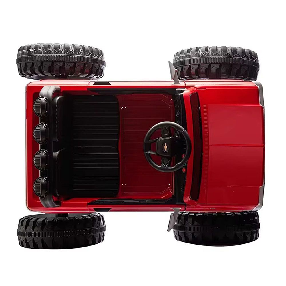 Chevrolet Cheyenne 24V 4 Motor Ride-On Pickup Truck for Kids, 3+ Years, 2 Seater, Parental Remote, LED Lights, Music Player, Storage Basket