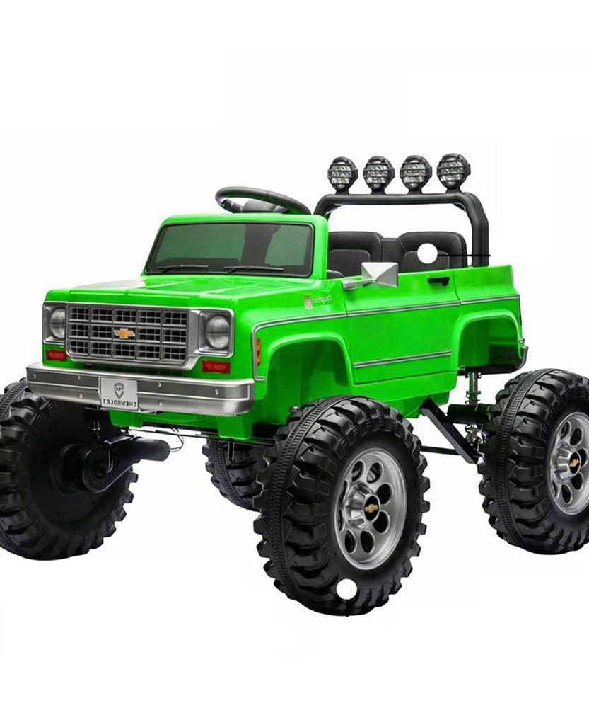 Chevrolet Cheyenne 24V 4 Motor Ride-On Pickup Truck for Kids, 3+ Years, 2 Seater, Parental Remote, LED Lights, Music Player, Storage Basket