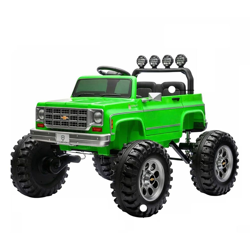Chevrolet Cheyenne 24V 4 Motor Ride-On Pickup Truck for Kids, 3+ Years, 2 Seater, Parental Remote, LED Lights, Music Player, Storage Basket