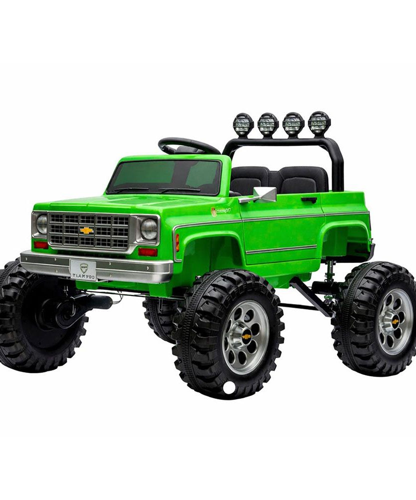Chevrolet Cheyenne 24V 4 Motor Ride-On Pickup Truck for Kids, 3+ Years, 2 Seater, Parental Remote, LED Lights, Music Player, Storage Basket