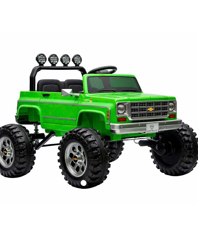 Chevrolet Cheyenne 24V 4 Motor Ride-On Pickup Truck for Kids, 3+ Years, 2 Seater, Parental Remote, LED Lights, Music Player, Storage Basket