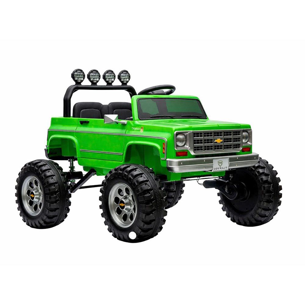Chevrolet Cheyenne 24V 4 Motor Ride-On Pickup Truck for Kids, 3+ Years, 2 Seater, Parental Remote, LED Lights, Music Player, Storage Basket