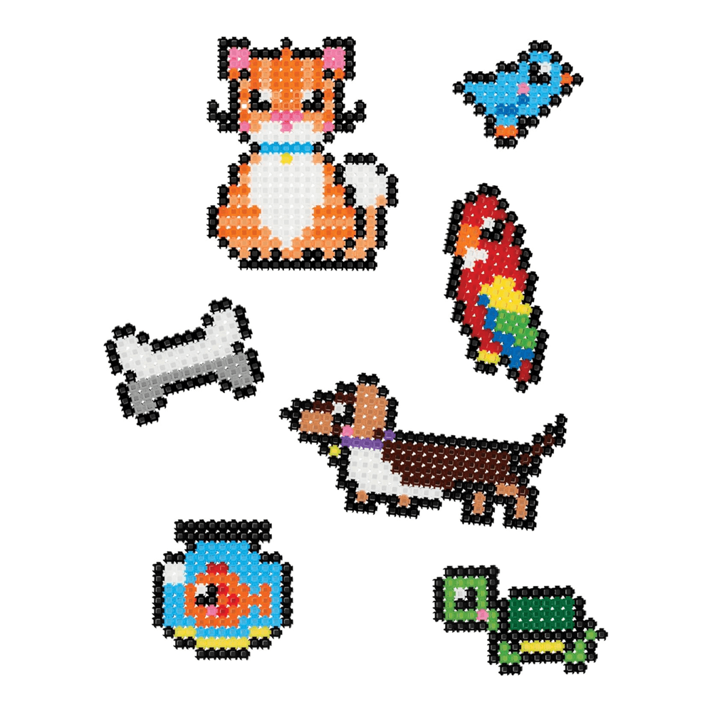 خيارات الشخصيات Simbrix Connect &amp; Wow Playful Pets Starter Pack مع أكثر من 1000 بريكس، لعبة بناء ثنائية وثلاثية الأبعاد للفنون والحرف البكسلية، لعبة بناء STEAM إبداعية وخيالية للأولاد والبنات من سن 5 سنوات فما فوق