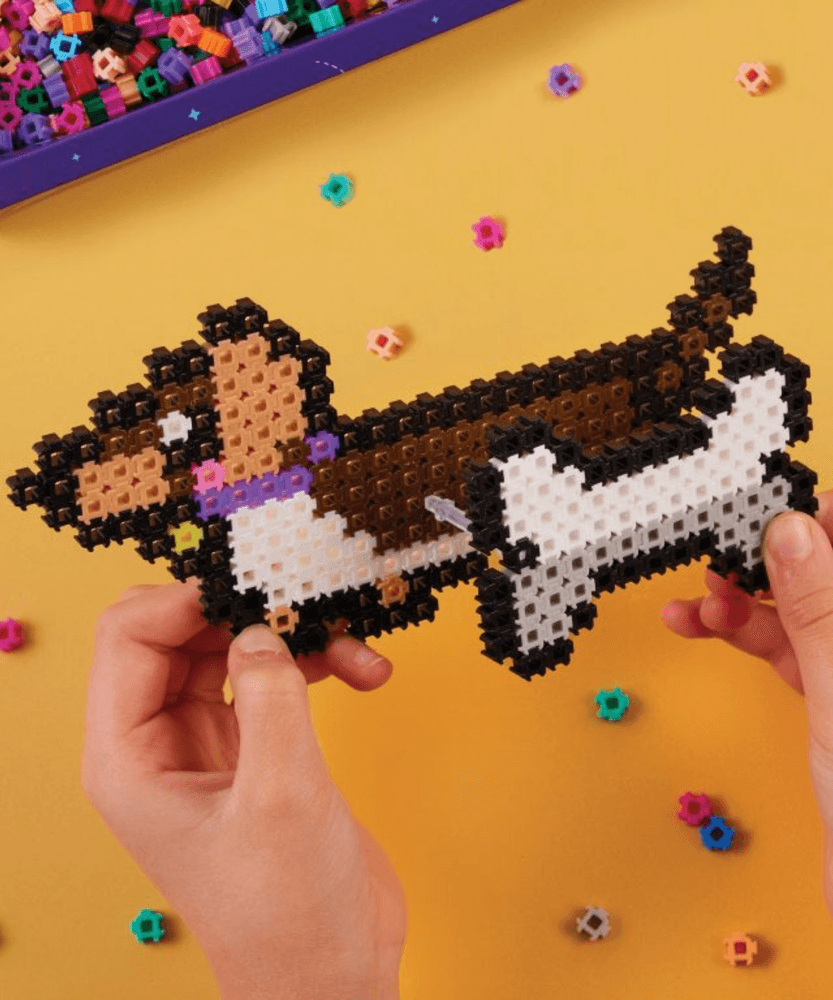 خيارات الشخصيات Simbrix Connect &amp; Wow Playful Pets Starter Pack مع أكثر من 1000 بريكس، لعبة بناء ثنائية وثلاثية الأبعاد للفنون والحرف البكسلية، لعبة بناء STEAM إبداعية وخيالية للأولاد والبنات من سن 5 سنوات فما فوق