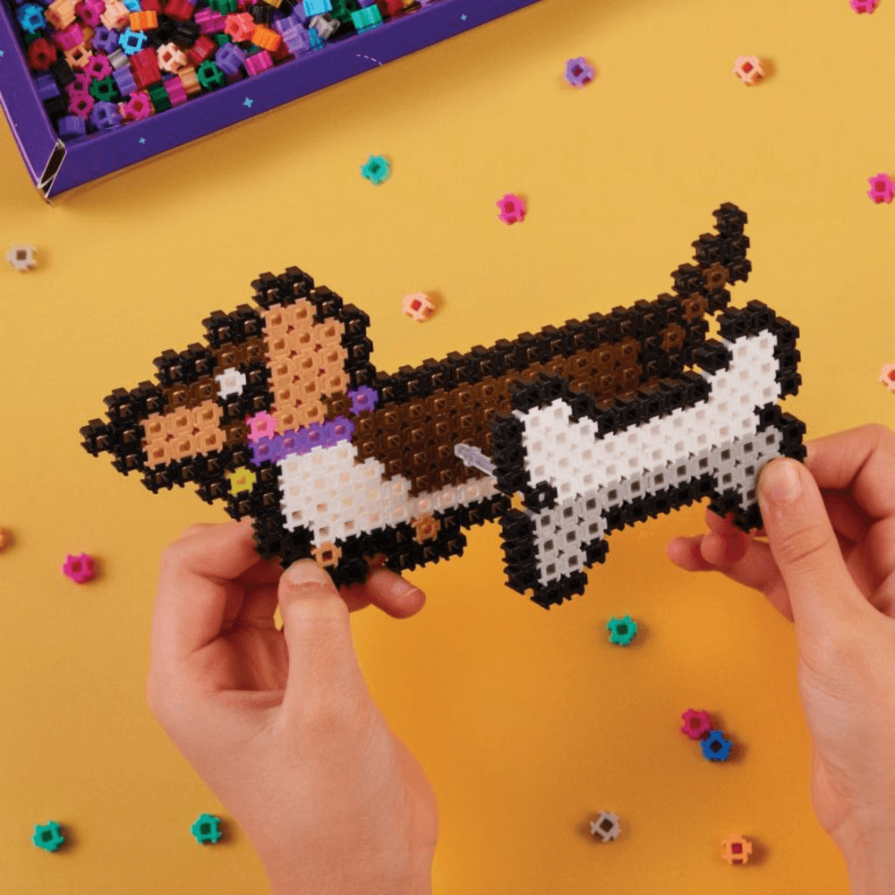 خيارات الشخصيات Simbrix Connect &amp; Wow Playful Pets Starter Pack مع أكثر من 1000 بريكس، لعبة بناء ثنائية وثلاثية الأبعاد للفنون والحرف البكسلية، لعبة بناء STEAM إبداعية وخيالية للأولاد والبنات من سن 5 سنوات فما فوق