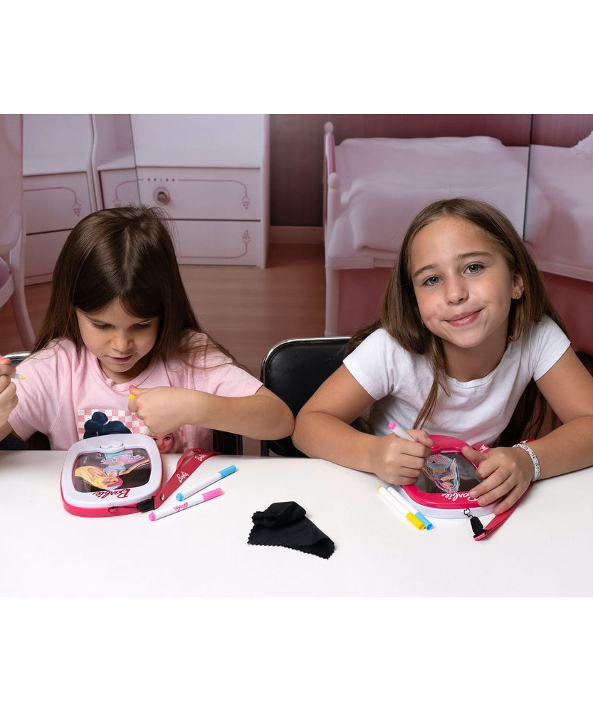 Barbie Mobile Light Pad Battery Operated Tracing and Drawing Board with LED Guidance and Poster Sheets, Creative Art Toy for Kids, 3Y+ Years