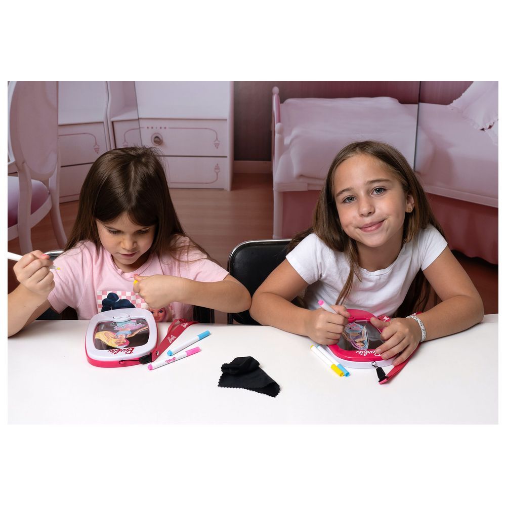 Barbie Mobile Light Pad Battery Operated Tracing and Drawing Board with LED Guidance and Poster Sheets, Creative Art Toy for Kids, 3Y+ Years