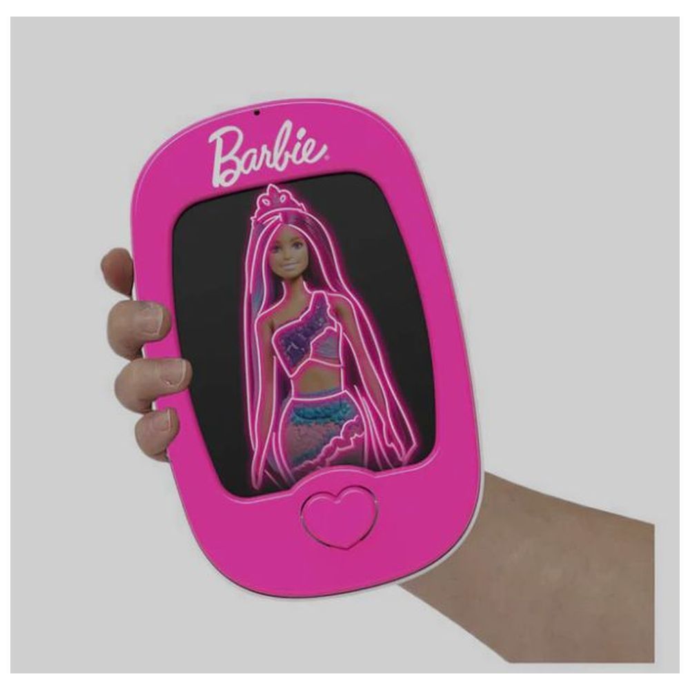 Barbie Mobile Light Pad Battery Operated Tracing and Drawing Board with LED Guidance and Poster Sheets, Creative Art Toy for Kids, 3Y+ Years