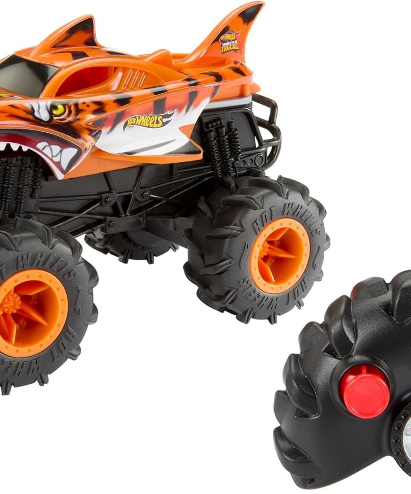 Hot Wheels Monster Trucks 1:24 Scale Die-Cast Big Wheels Assortment, Collectible Toy Cars for Kids, Monster Truck Smashing and Stunt Play