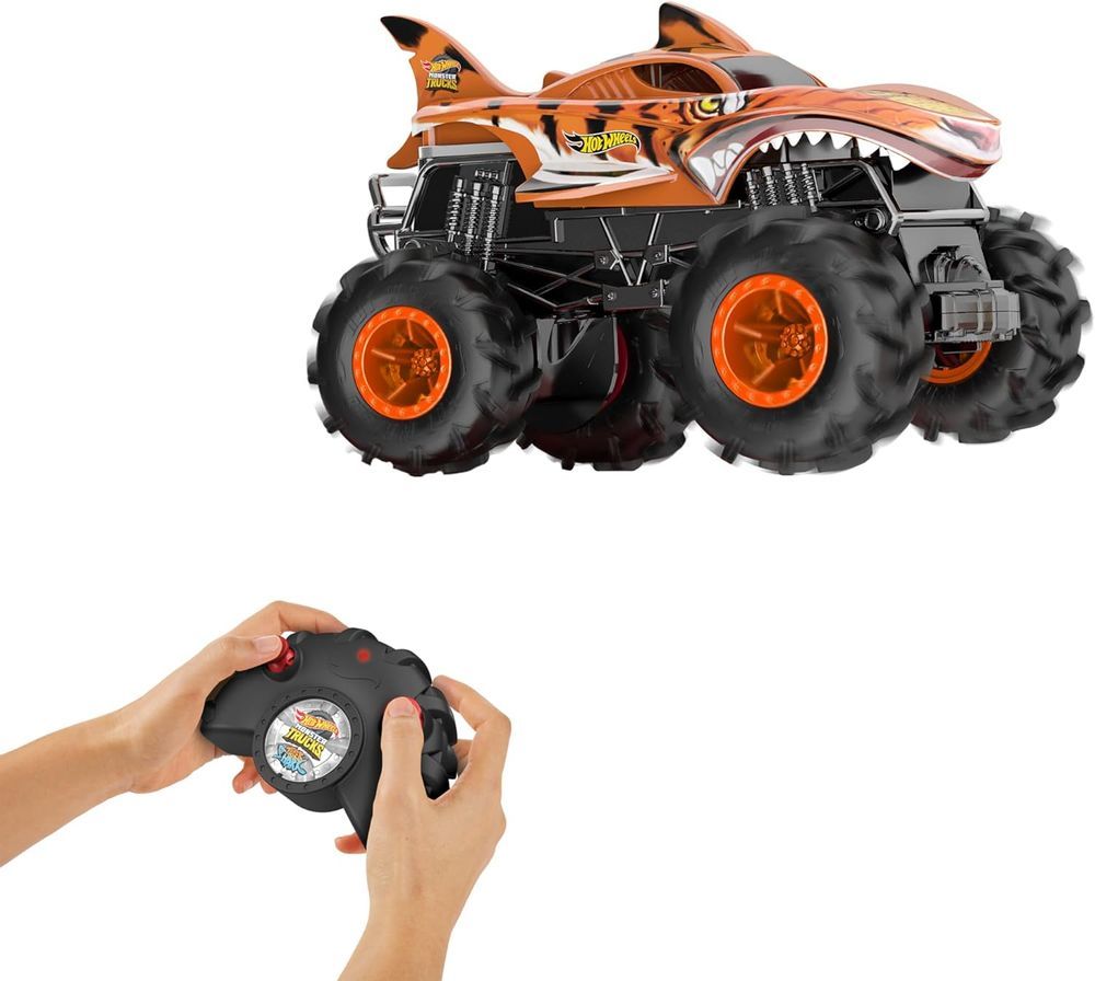 Hot Wheels Monster Trucks 1:24 Scale Die-Cast Big Wheels Assortment, Collectible Toy Cars for Kids, Monster Truck Smashing and Stunt Play
