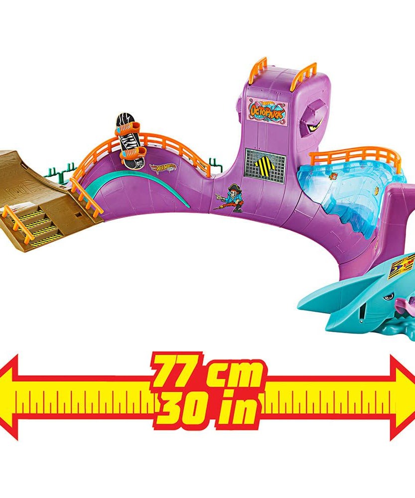 مجموعة ألعاب هوت ويلز سكيت أوكتوبارك مع لوح أصابع حصري وأحذية تزلج قابلة للإزالة، ومنحدر لوح أصابع للأطفال ولعبة تزلج