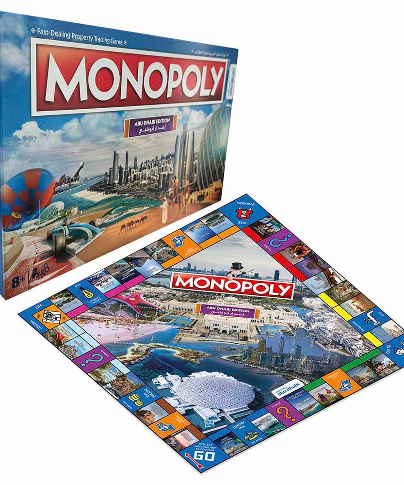 مونوبولي أبوظبي، النسخة الرسمية، لعبة لوحية عائلية، مواقع مميزة، للأعمار من 8 سنوات فما فوق