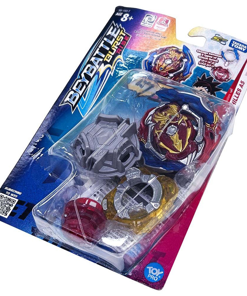 Beyblade Burst Takara Tomy Achilles A5, Balance-Type GT Chip Beyblade with Launcher and Ripcord, Action Spinning Top for Kids