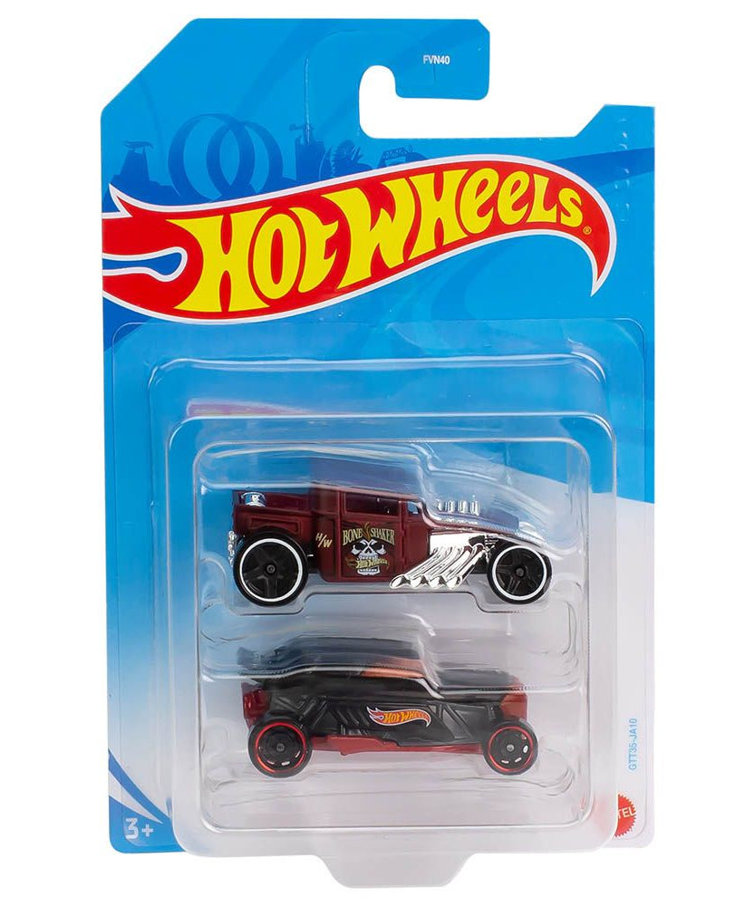 Hot Wheels 2-Pack Die-Cast Cars, 1:64 Scale Vehicles, Instant Starter Collection for Racing and Collecting, Styles May Vary