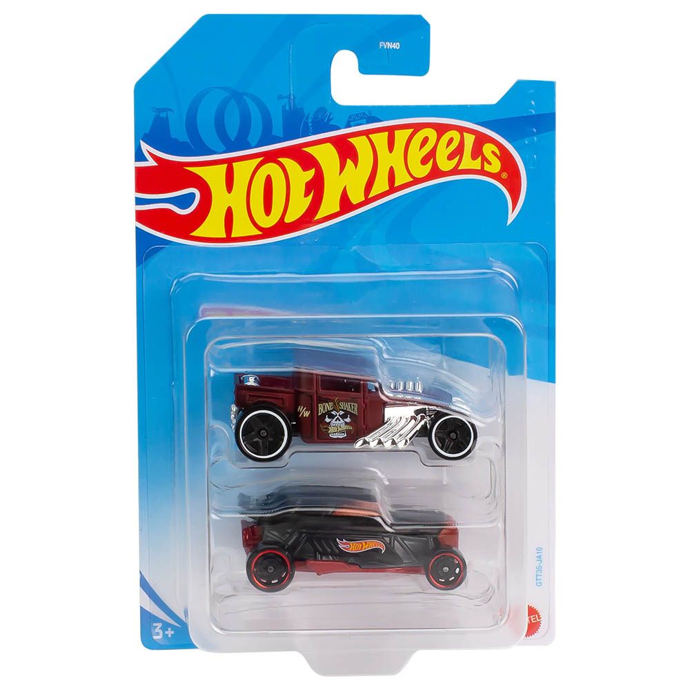 Hot Wheels 2-Pack Die-Cast Cars, 1:64 Scale Vehicles, Instant Starter Collection for Racing and Collecting, Styles May Vary