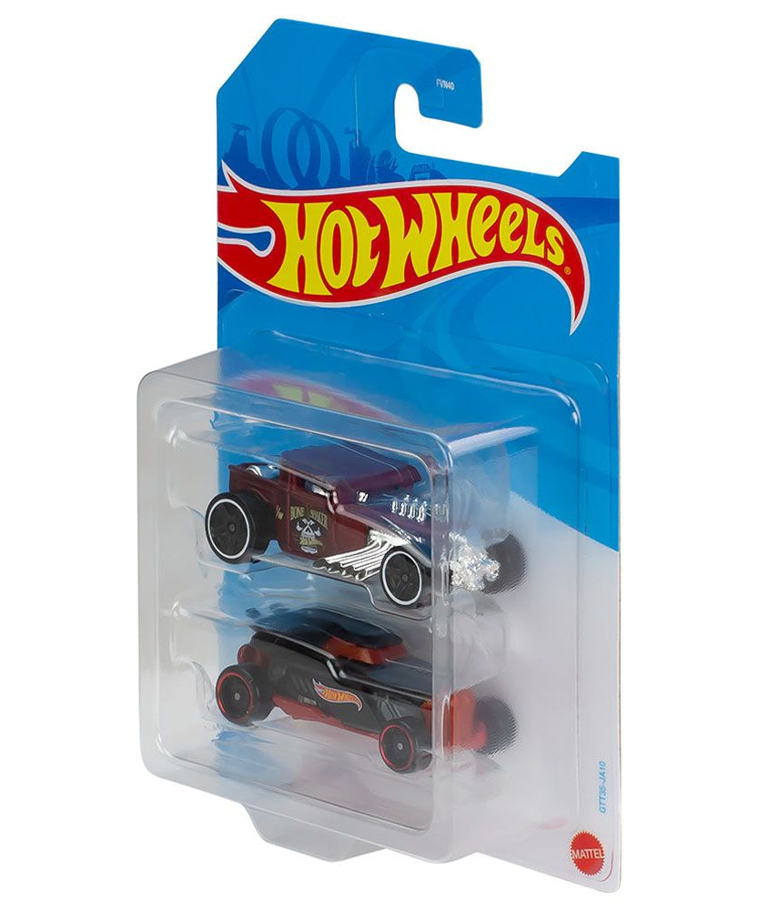 Hot Wheels 2-Pack Die-Cast Cars, 1:64 Scale Vehicles, Instant Starter Collection for Racing and Collecting, Styles May Vary