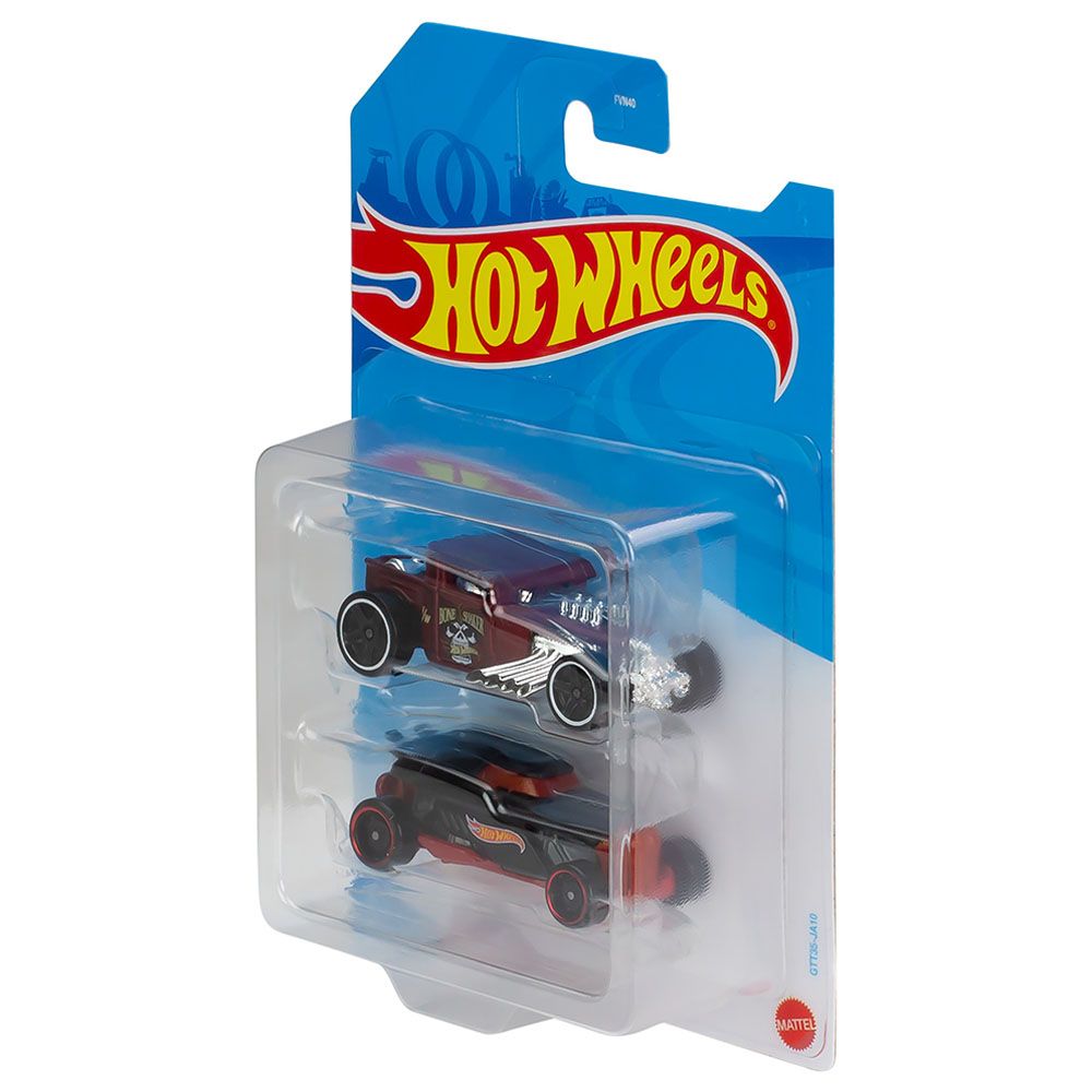 Hot Wheels 2-Pack Die-Cast Cars, 1:64 Scale Vehicles, Instant Starter Collection for Racing and Collecting, Styles May Vary