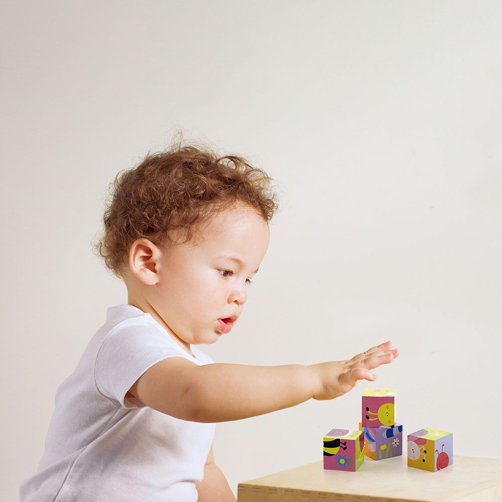 لعبة مكعبات فيجا وايلد أنيملز، 6 جوانب، 2×2، خشبية من مونتيسوري، تنمي المهارات الحسية والإدراكية والحركية الدقيقة، لعبة تعليمية للأطفال غير سامة وصديقة للبيئة، مناسبة للأولاد والبنات من عمر سنتين فما فوق