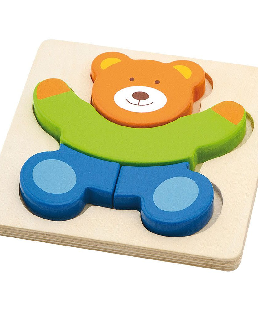 لعبة فيجا بير، أحجية مكعبات من 4 قطع، لعبة مونتيسوري الخشبية، تنمي المهارات الحسية والإدراكية والحركية الدقيقة، لعبة تعليمية للأطفال غير سامة وصديقة للبيئة، مناسبة للأولاد والبنات من سن 18 شهرًا فما فوق