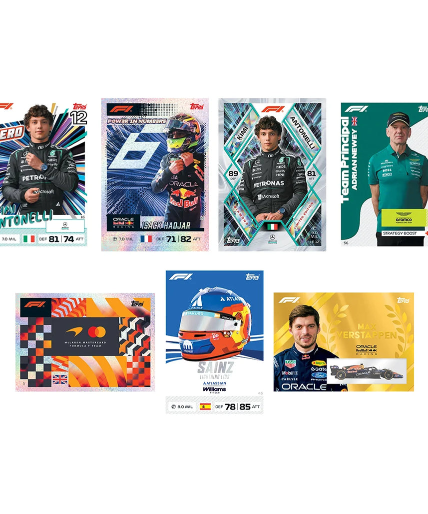 Topps F1 Turbo Attax 2026 Trading Card Booster Pack, 12 Cards per Pack, Includes 4 Shiny Cards, Formula 1 Collectible, 6+ Years