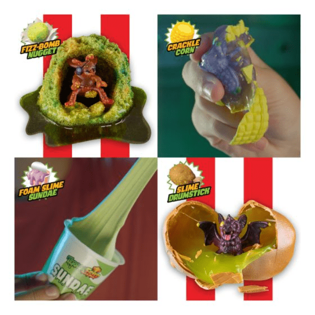 Terror Fried 08095 Gross Bucket, Slime and Collectable Figures for Boys Ages 4-10, Multi-Compound Play Set with Fizz, Squish, Crack and Ooze, Multicolor, Interactive Toys
