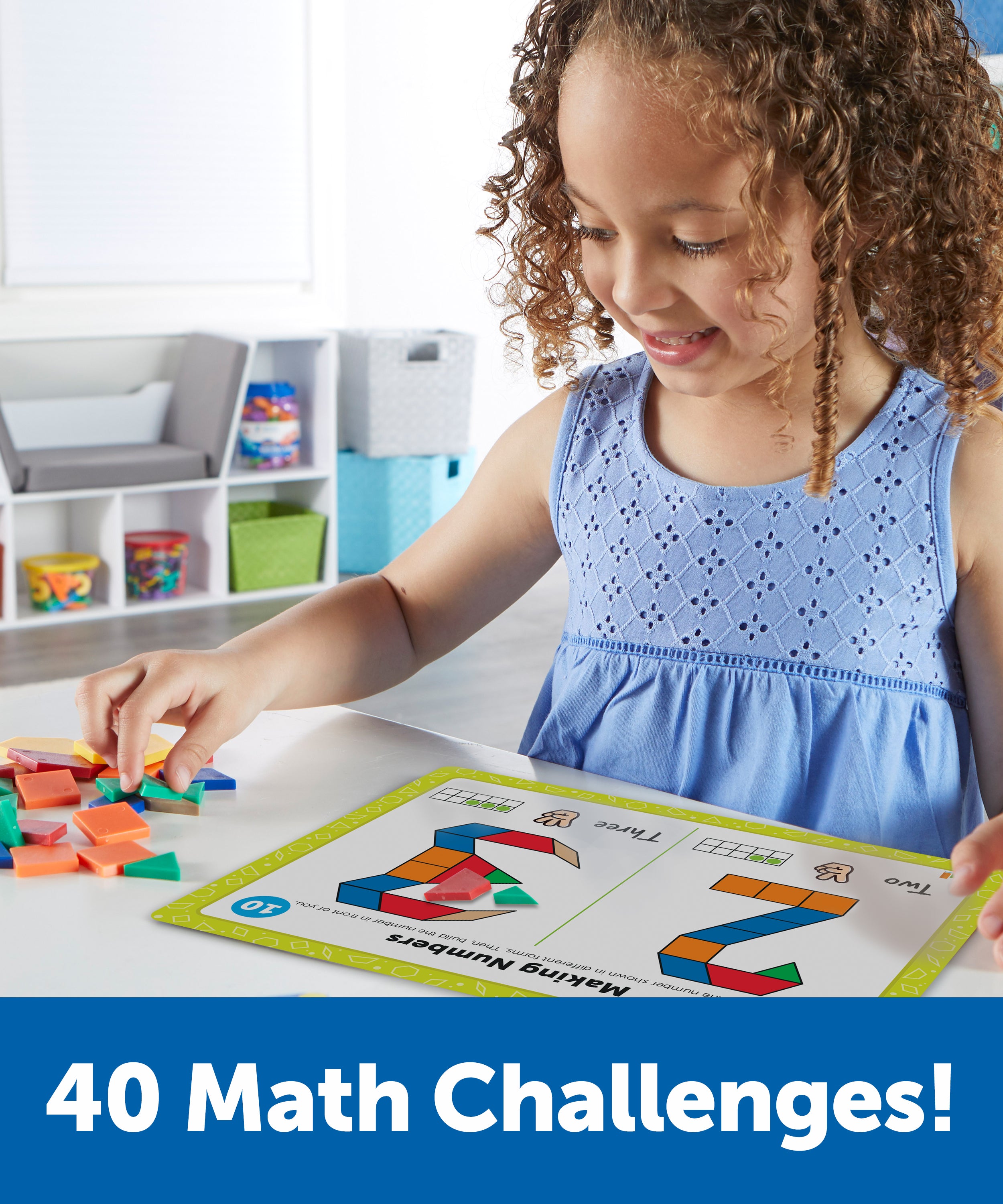 مجموعة أنشطة رياضيات بنمط مكعبات من Learning Resources، 124 مكعبًا بلاستيكيًا بنمط مكعبات، 20 بطاقة أنشطة مزدوجة الجوانب، تعليم عملي في الرياضيات والعلوم والتكنولوجيا والهندسة والرياضيات، للأعمار من 5 سنوات فما فوق