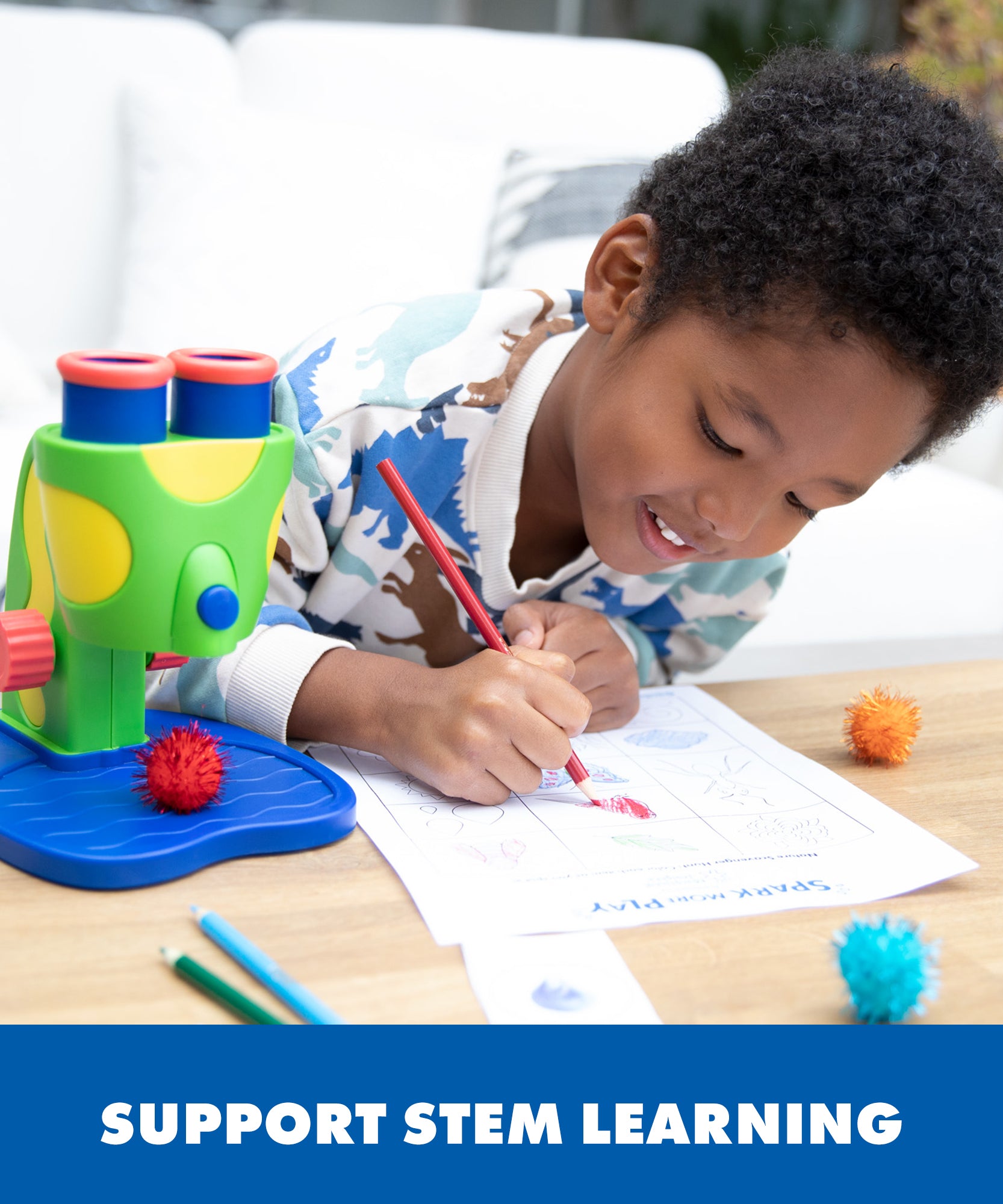 موارد تعليمية: جيو سفاري جونيور. مجهر "ماي فيرست ميكروسكوب"، أداة علمية للمبتدئين للأطفال مزودة بإضاءة LED وتركيز سهل، مناسبة لمرحلة ما قبل المدرسة، مناسبة للأعمار من 3 سنوات فما فوق