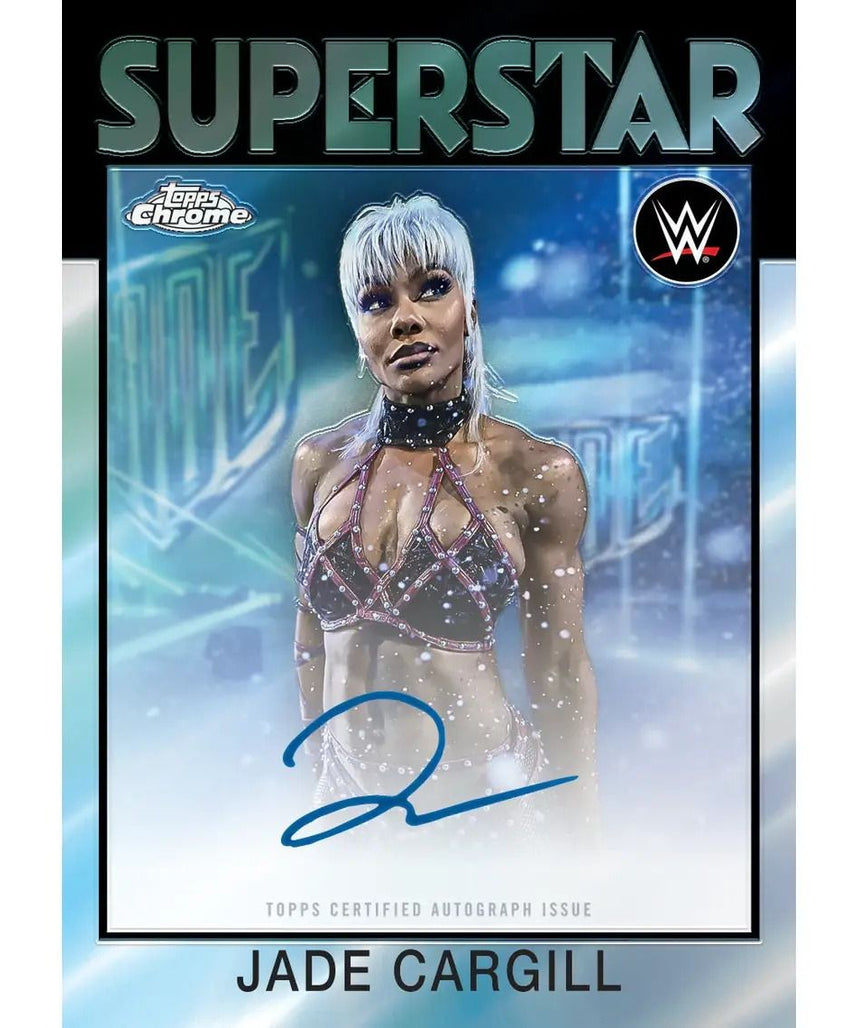 Topps Chrome WWE 2026 Value Box English Trading Cards, WWE Superstar Collectible Card Box with Exclusive Parallels & Autograph Chances
