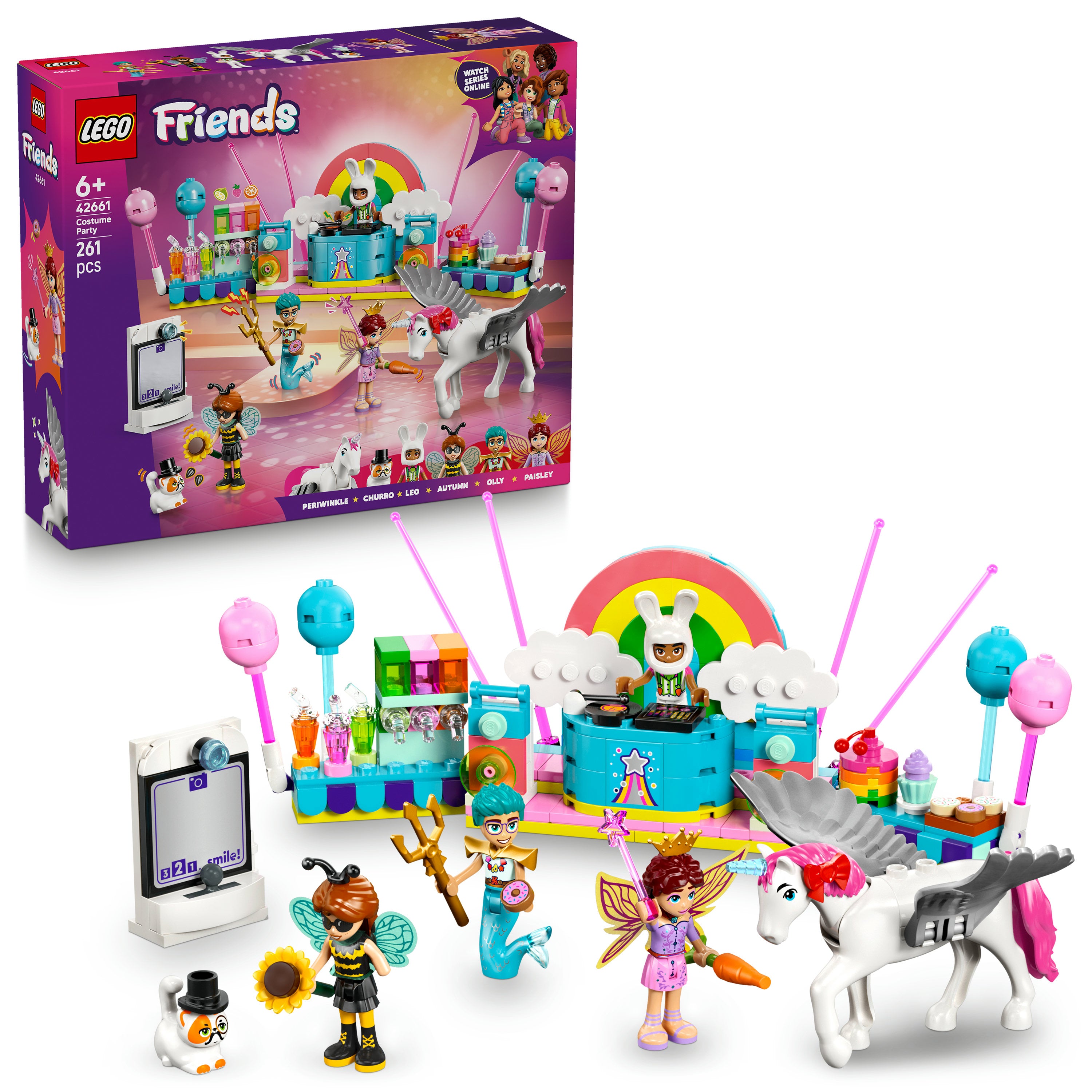 LEGO Friends 42661 Costume Party with Unicorn and Accessories V29 for Girls 6+ Fun Creative Character Playset