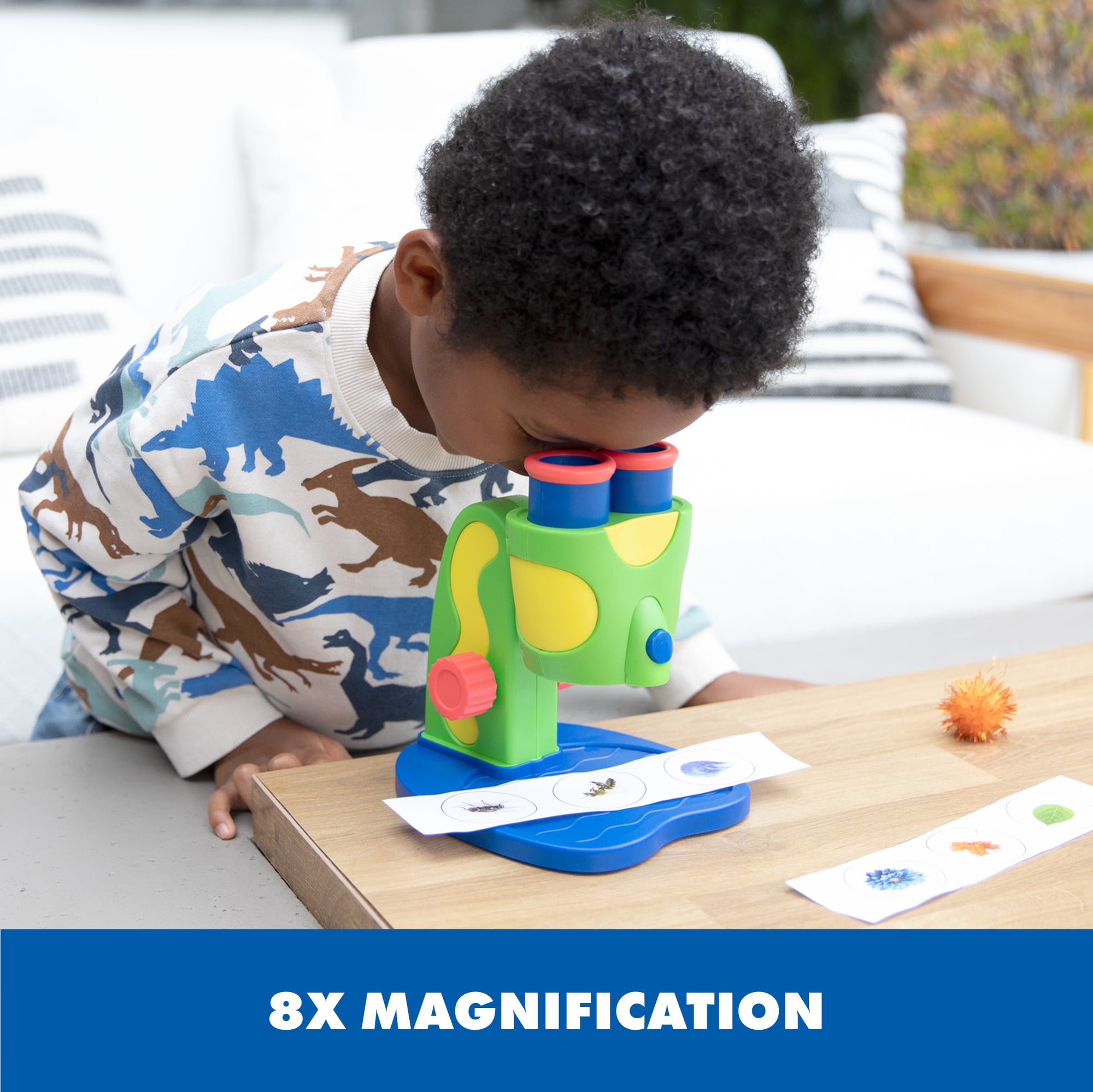 موارد تعليمية: جيو سفاري جونيور. مجهر "ماي فيرست ميكروسكوب"، أداة علمية للمبتدئين للأطفال مزودة بإضاءة LED وتركيز سهل، مناسبة لمرحلة ما قبل المدرسة، مناسبة للأعمار من 3 سنوات فما فوق