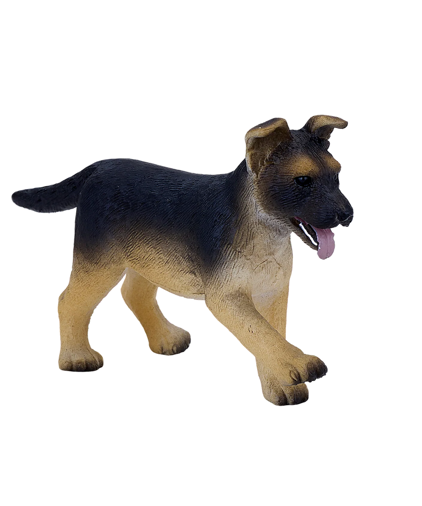 Mojo German Shepherd Puppy Small Animal Figure Toy, Lifelike Dog Collectible for Children