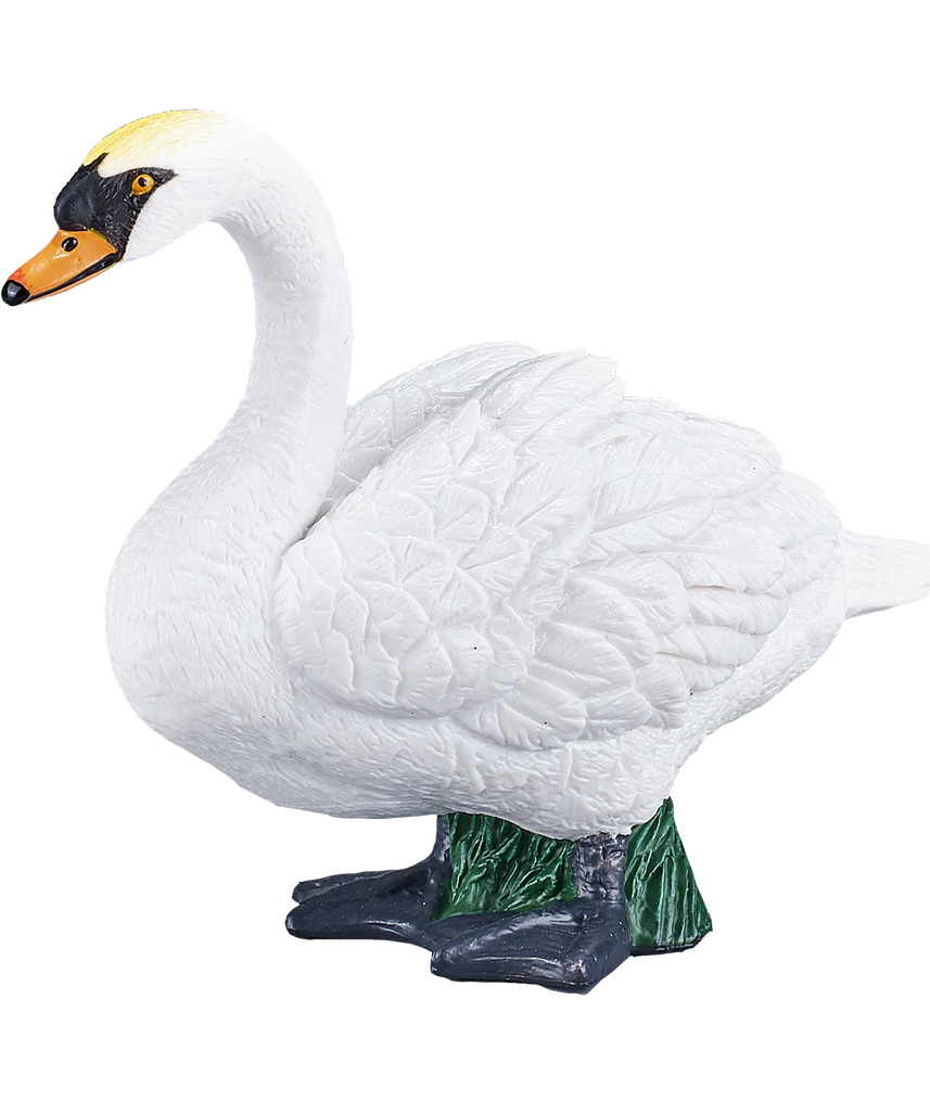 Mojo Mute Swan Medium Animal Figure Toy, Elegant Bird Collectible for Nature Lovers