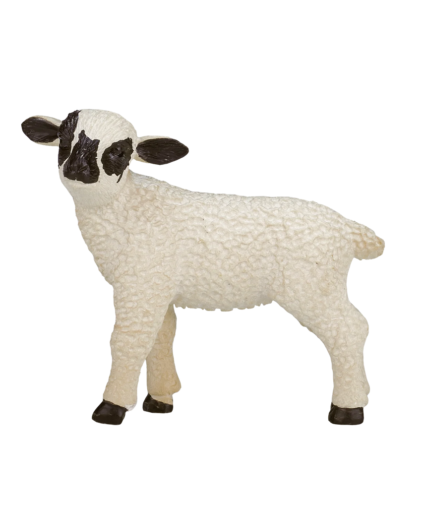 Mojo Black Faced Lamb Standing Small Animal Figure Toy, Educational Farm Collectible for Kids
