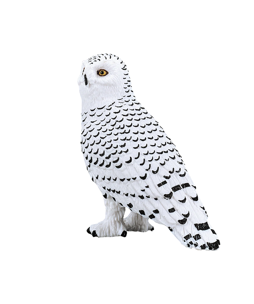 Mojo Snowy Owl Medium Animal Figure Toy, Realistic Arctic Bird Collectible for Kids