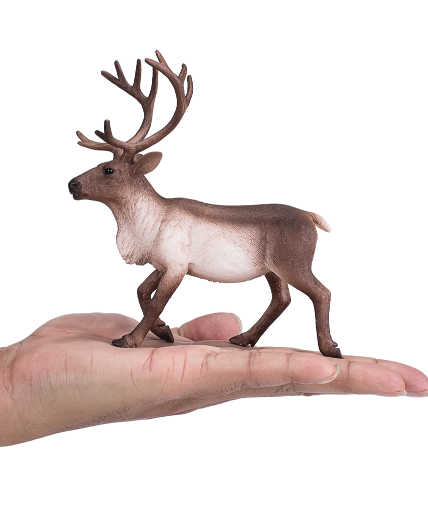 Mojo Reindeer XL Animal Figure Toy, Realistic Arctic Wildlife Collectible for Kids