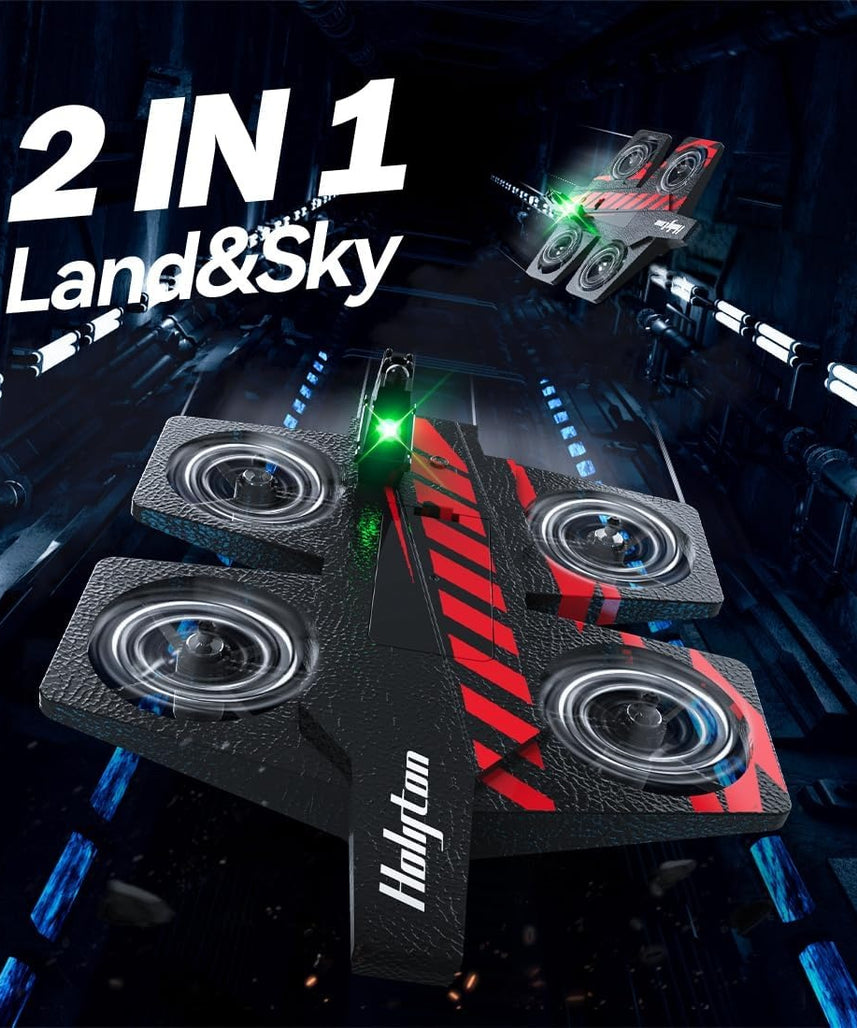 4CH HolyTon Drone, Multi-Mode Water Land Air Drone with Vertical Takeoff, Exciting STEM Flying Toy for Kids Aged 8+