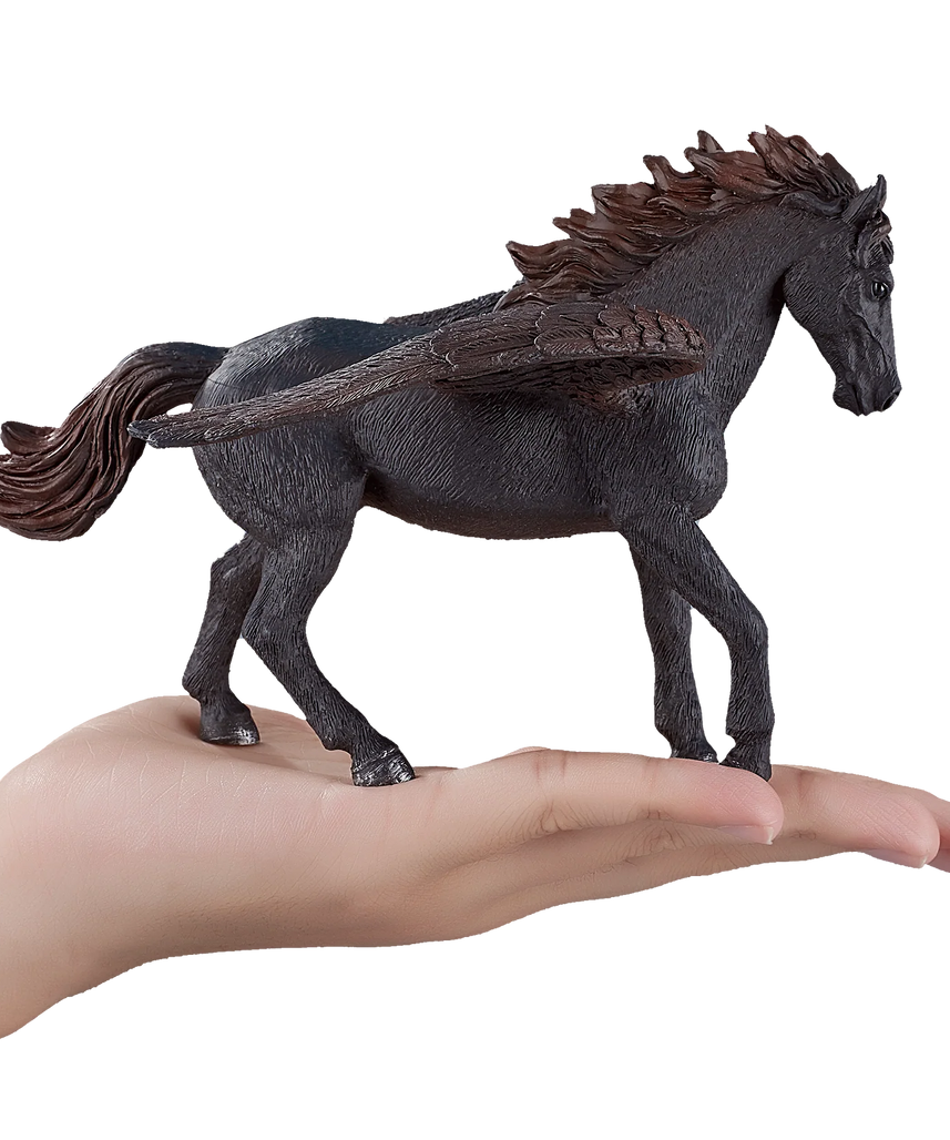 Black Pegasus XXL Fantasy Animal Figure Toy, Magical Collectible for Kids