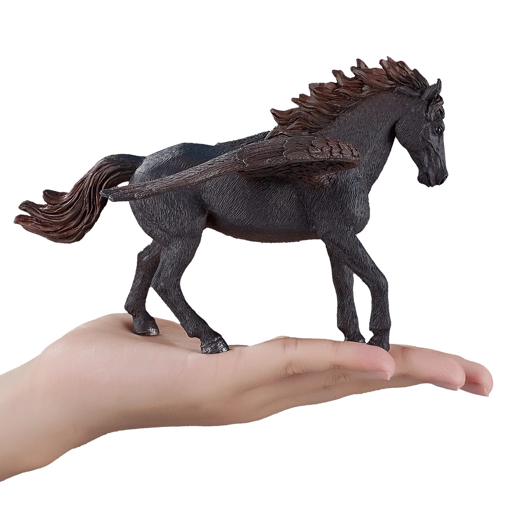 Black Pegasus XXL Fantasy Animal Figure Toy, Magical Collectible for Kids