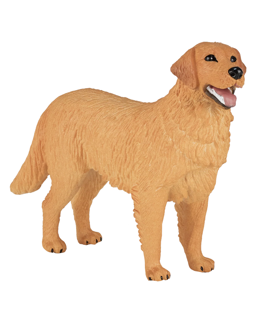 Mojo Golden Retriever Medium Animal Figure Toy, Realistic Pet Collectible for Kids