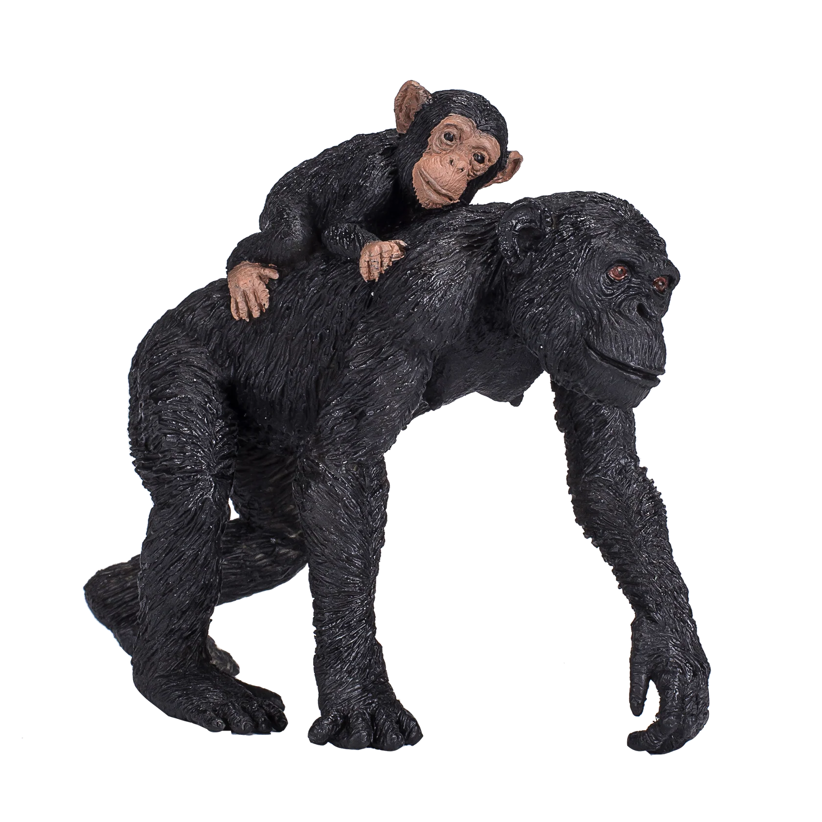 Mojo Chimpanzee with Baby XL Animal Figure Toy, Realistic Jungle Wildlife Collectible for Kids