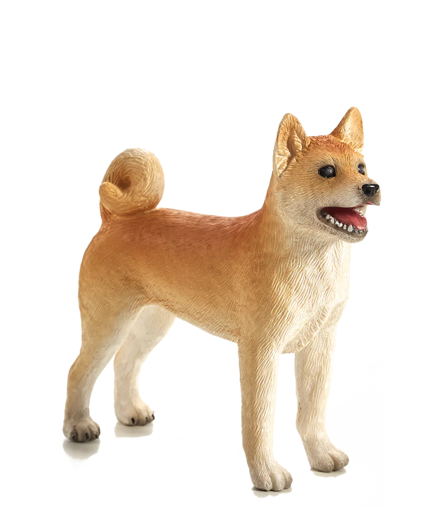 Mojo Shiba Inu Medium Animal Figure Toy, Realistic Dog Collectible for Kids