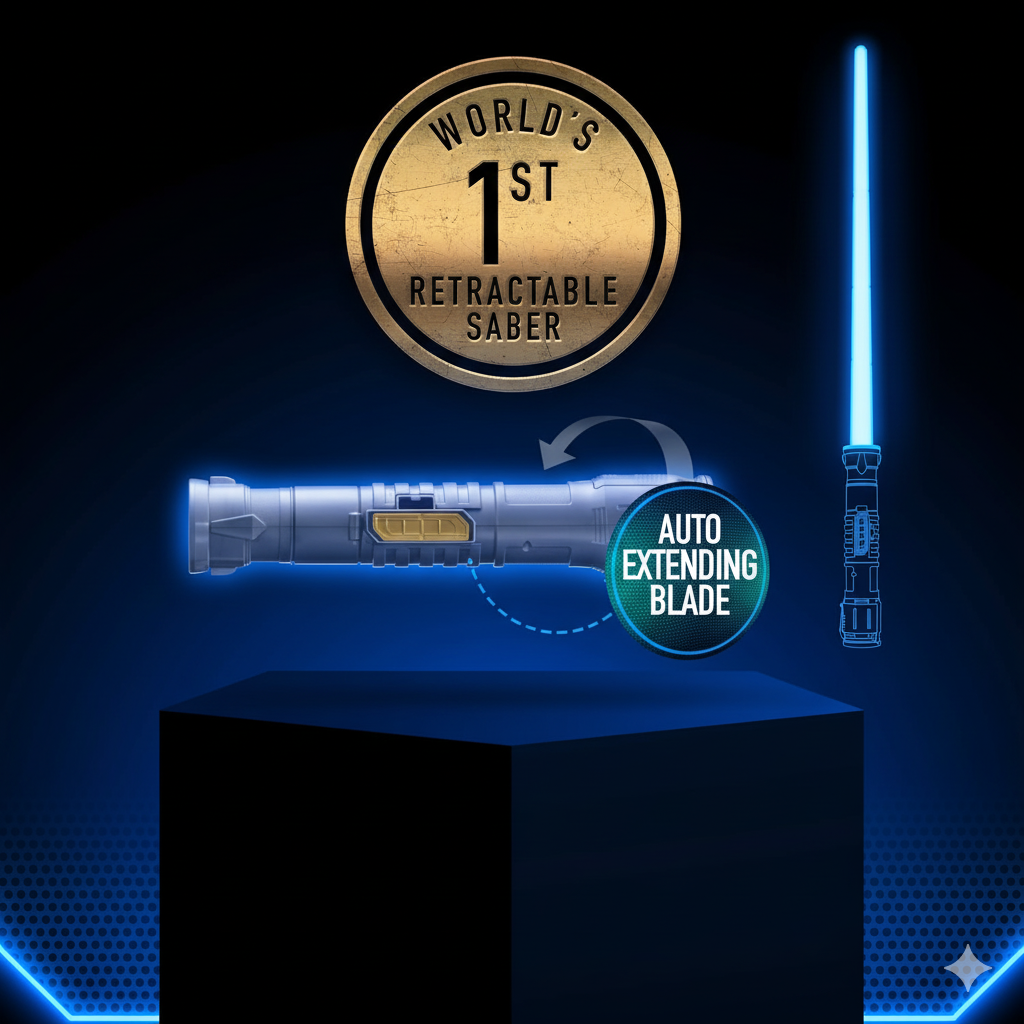 Power Saber Energy Blade Blue, Light-Up Sword with Motion Sounds and Flash Effects, Adventure Role Play Toy for Kids Aged 6+