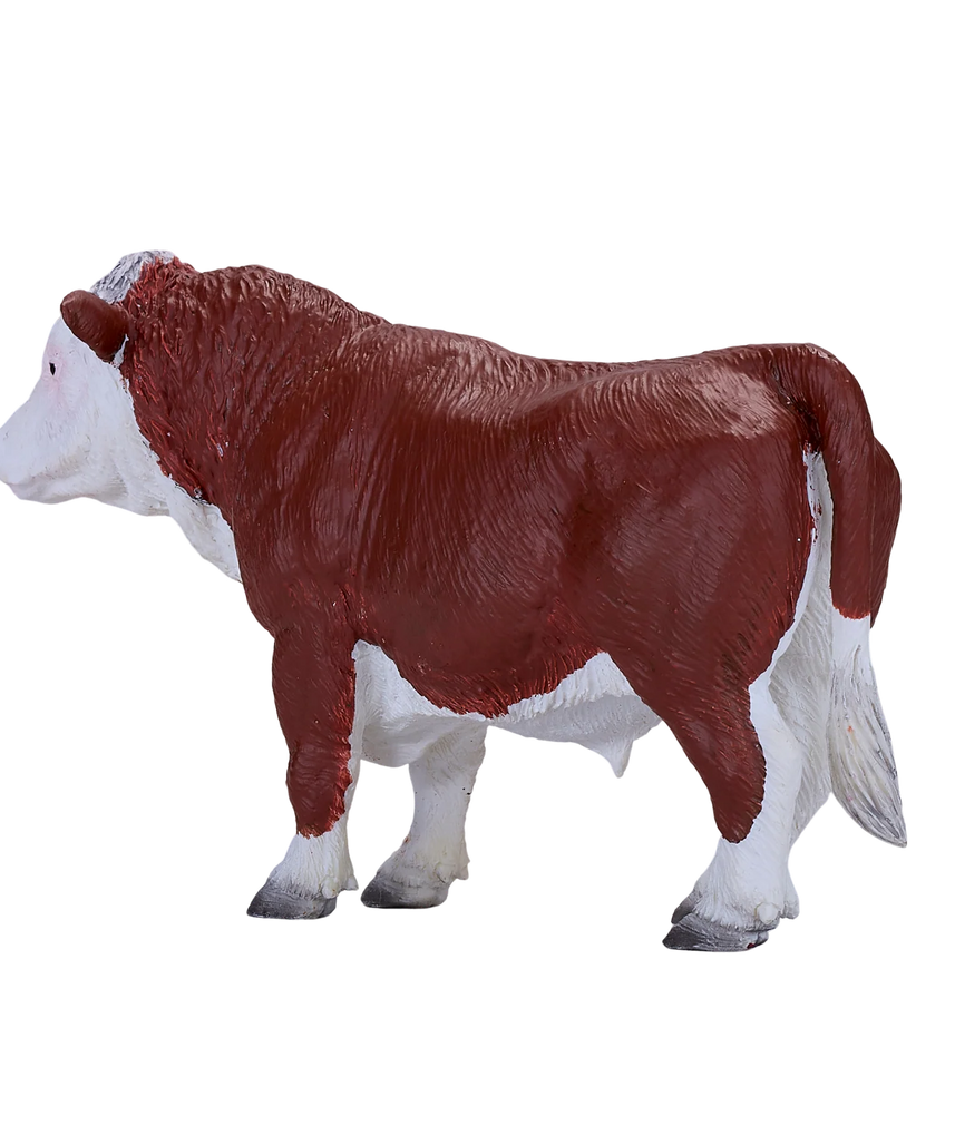 Mojo Hereford Bull XL Animal Figure Toy, Realistic Farm Collectible for Kids