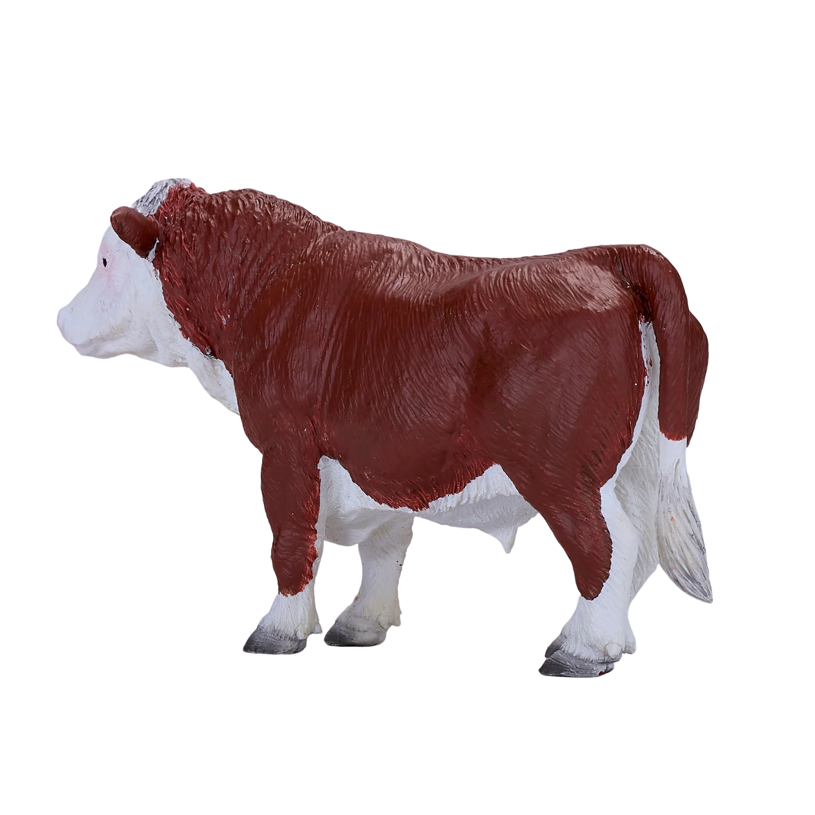 Mojo Hereford Bull XL Animal Figure Toy, Realistic Farm Collectible for Kids