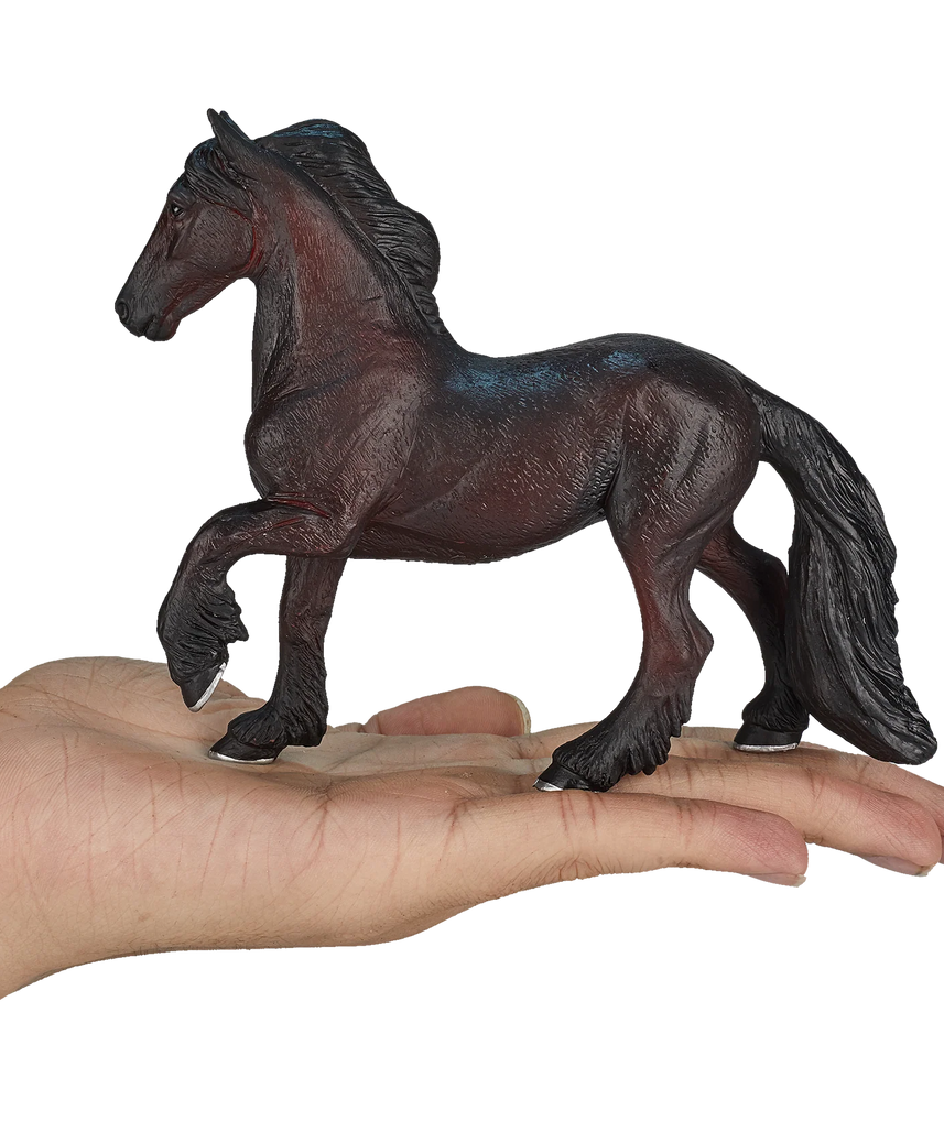 Mojo Friesian Mare XL Animal Figure Toy, Realistic Horse Collectible for Kids